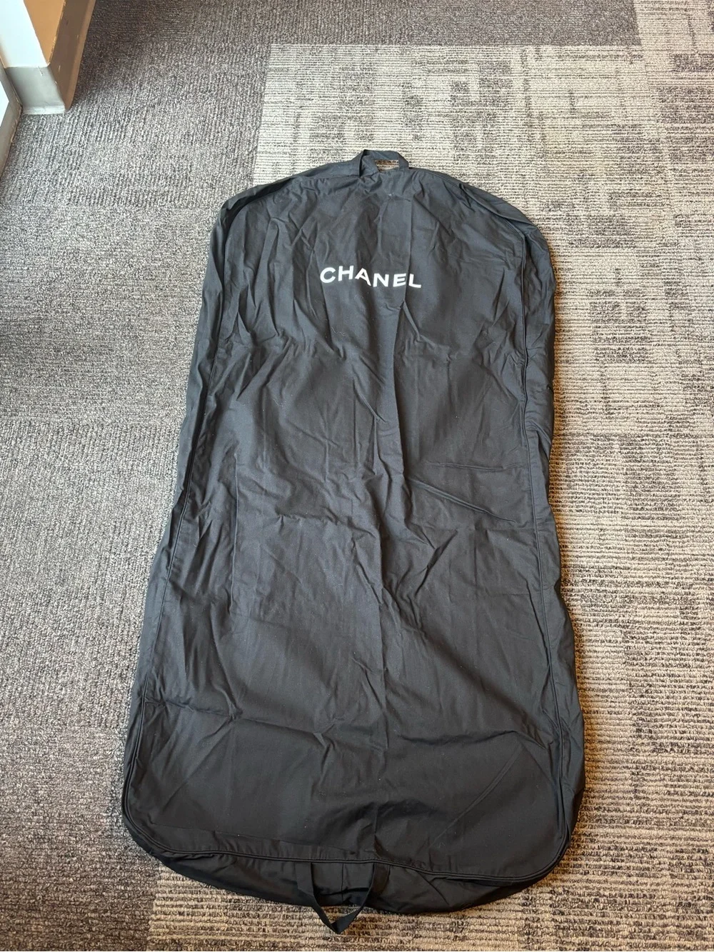 CHANEL Black Logo Garment Bag
